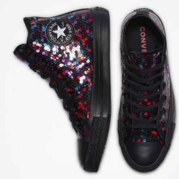 converse chuck taylor all star holiday scene sequin high top